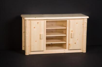 Viking Log Furniture NW2TVA1 Northwoods 52 in. TV Stand in Honey Pine 