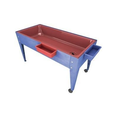 Manta Ray S6224 Red Liner Sand And Water Activity Center with Lid And 2 Casters Blue 