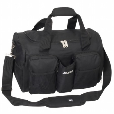 Everest S223-BK 18 in. 600 Denier Polyester Sports Duffel Bag with Wet Pocket 