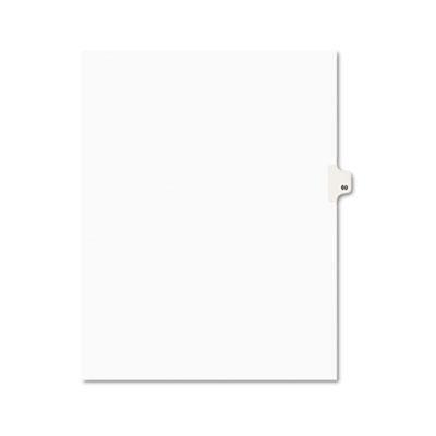 Avery 01060 Avery-Style Legal Side Tab Divider- Title: 60- Letter- White- 25/Pack 