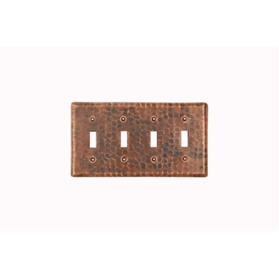 Premier Copper Products ST4 Switchplate - Quadruple Double Toggle Switch Cover 
