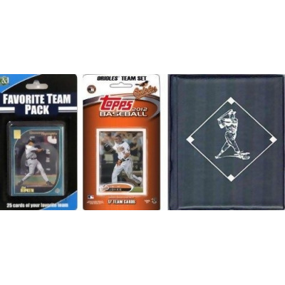 C & I Collectables 2012ORIOLESTSC MLB Baltimore Orioles Licensed 2012 Topps Team Set and Favorite Player Trading Cards Plus Storage Album 