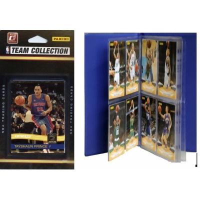 C & I Collectables 2010PISTONSTS NBA Detroit Pistons Licensed 2010-11 Donruss Team Set Plus Storage Album 