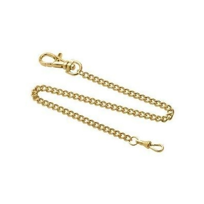 Charles-Hubert- Paris Stainless Steel Gold-Plated Pocket Watch Chain #3548-G 