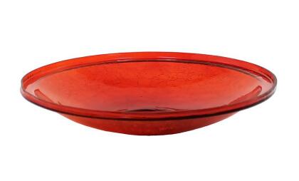 Achla CGB-14R 14 in. Red Crackle Glass Bowl 