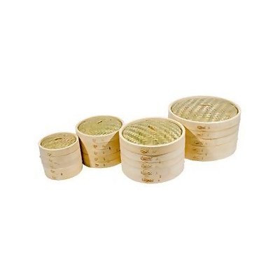Town Food Service 34208 8 in. Bamboo Steamer Set 