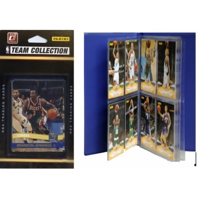 C & I Collectables 2010BUCKSTS NBA Milwaukee Bucks Licensed 2010-11 Donruss Team Set Plus Storage Album 