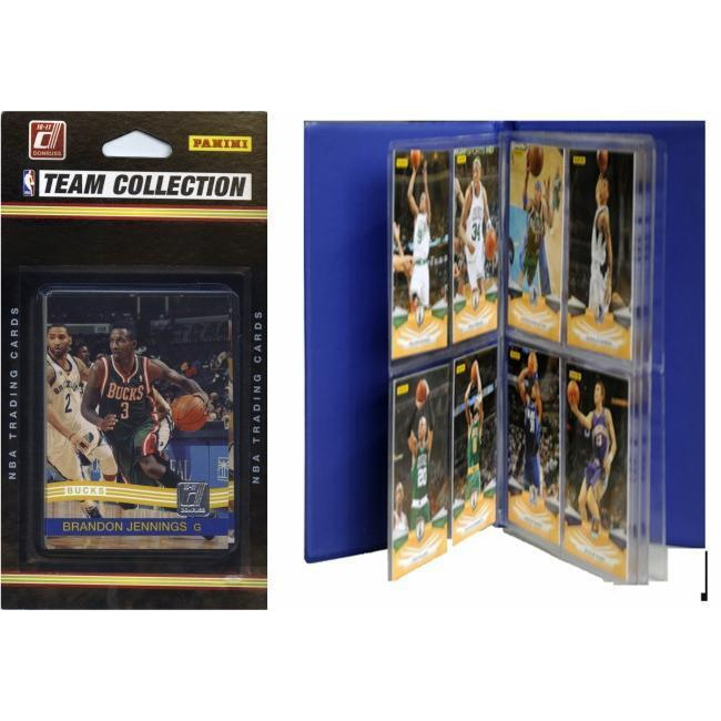 C & I Collectables 2010BUCKSTS NBA Milwaukee Bucks Licensed 2010-11 Donruss Team Set Plus Storage Album