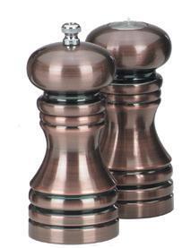 Chef Specialties - 90050 - 5.5 Inch - Burnished Pepper Mill And Salt Shaker Set 