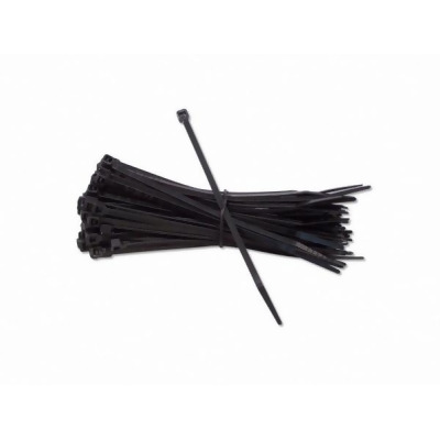 XSCORP CT4 Nylon 4 in. Black Cable-Zip Ties for Car Audio Installs - 100-Pack 