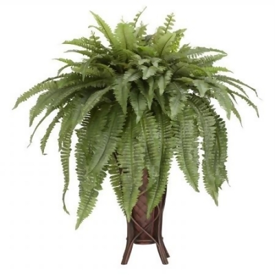 Nearly Natural 6627 Boston Fern with Stand Silk Plant 