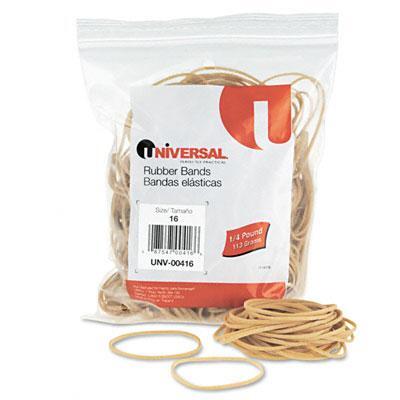 Universal 00416 Rubber Bands- Size 16- 2-1/2 x 1/16- 535 Bands/1/4lb Pack 