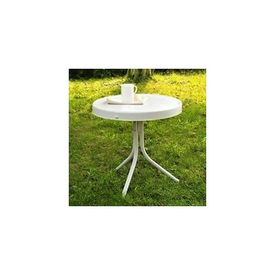 Crosley Furniture CO1011A-WH Griffith Metal 20 in. Side Table in White Finish 