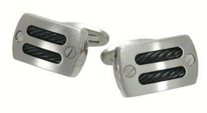 Rising Time TCL-4061-01 Titanium Cuff Link- Twist Collection