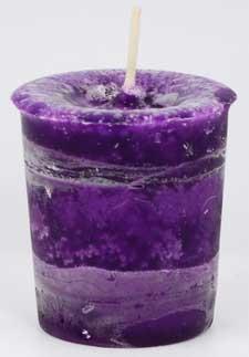 AzureGreen CVHHEA Healing Herbal Votive Candle in Purple