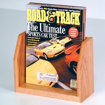 Wooden Mallet MT-1LO Countertop Magazine Display in Light Oak in Light Oak 