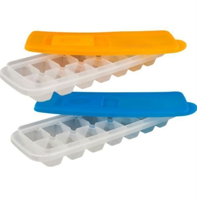 Set Of 2 Ice Cube Trays With Lids By Chef Buddy 