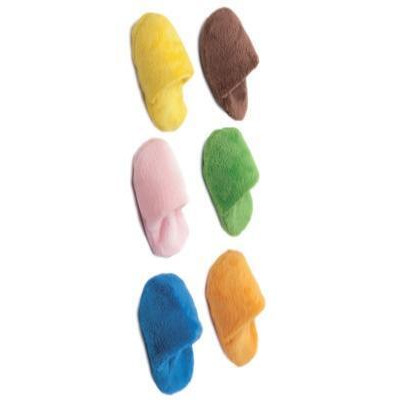 Doggles TYAPSL-99 Plush Slippers 6 pack - Assorted