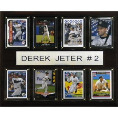 C & I Collectables 1215JETER8C MLB Derek Jeter New York Yankees 8 Card Plaque 