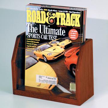 Wooden Mallet MT-1MH Countertop Magazine Display in Mahogany 