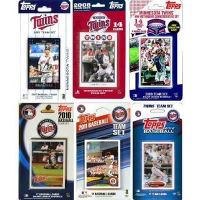 C & I Collectables TWINS612TS MLB Minnesota Twins 6 Different Licensed Trading Card Team Sets 
