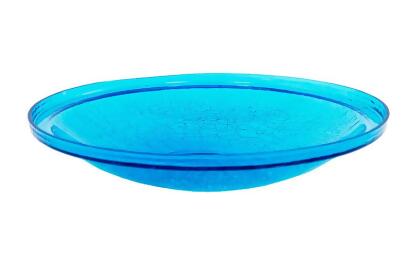 Achla CGB-14T 14 in. Teal Crackle Glass Bowl 