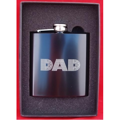 FJX Wholesale HFL-SP161-GB 6oz Black Dad Flask in Gift Box 