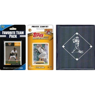 C & I Collectables 2012PIRATESTSC MLB Pittsburgh Pirates Licensed 2012 Topps Team Set and Favorite Player Trading Cards Plus Storage Album 