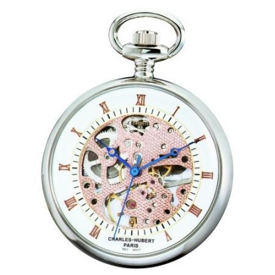 Charles-Hubert- Paris Brass Mechanical Open Face Pocket Watch #3801