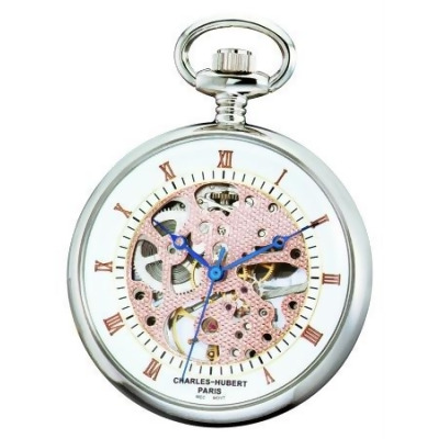 Charles-Hubert- Paris Brass Mechanical Open Face Pocket Watch #3801 