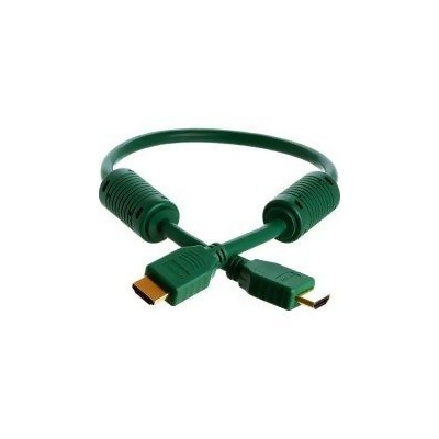 Cmple 781-N 28AWG HDMI Cable with Ferrite Cores - Green - 1.5FT 