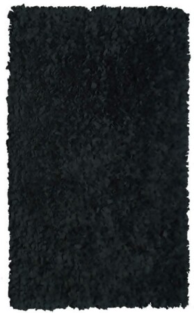 The Rug Market 02256A SHAGGY RAGGY BLACK AREA RUG 22'' x 34''