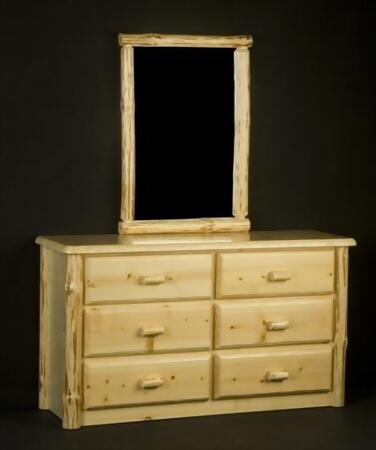 Viking Log Furniture NW3RLSM Wilderness Dresser or Chesser Mirror in Clear 