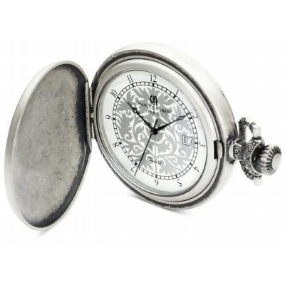 Charles-Hubert Paris 3926 Antique Silver Plated Antique Silver Dial with Date Pocket Watch 