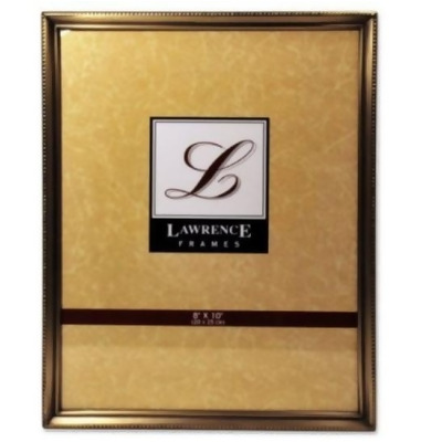 Lawrence Frames 11480 Lawrence Frames Antique Brass 8x10 Picture Frame - Bead Border Design 