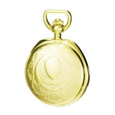 Charles-Hubert- Paris Brass Gold-Plated Quartz Hunter Case Pocket Watch #3781 
