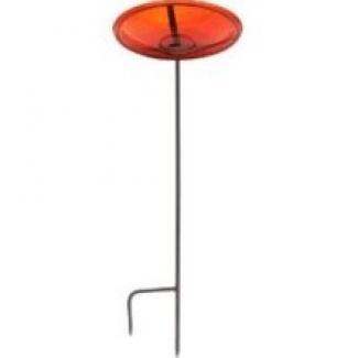 Achla CGB-S-14R Red Crackle Bowl with Stand 