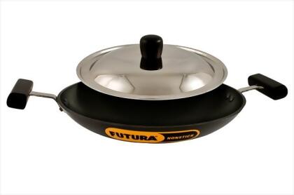 Hawkins QA2 Futura Non-Stick Appachatty Breakfast Pan with Stainless Steel Lid 