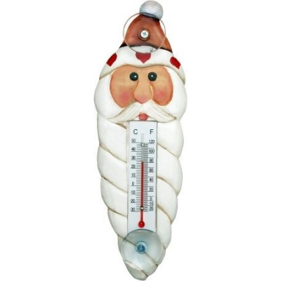 Songbird Essentials Holiday Santa Head Small Window Thermometer 