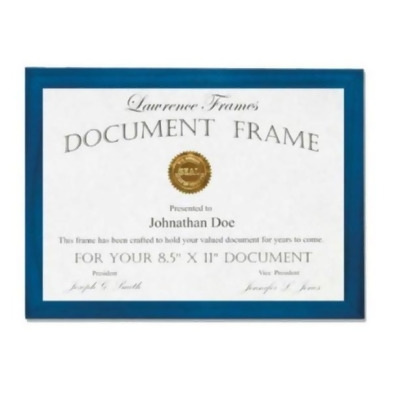 Lawrence Frames 755781 Lawrence Frames 8.5x11 Blue Wood Certificate Picture Frame - Gallery Collection 