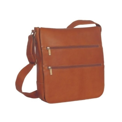 David King & Co 167T Laptop Messenger Bag with 2 Zip Pockets- Tan 
