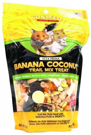 Sunseed Vita Prima Trail Treats For Hamsters-Gerbils-Rats 5 Ounce Banana Coconut 36032 