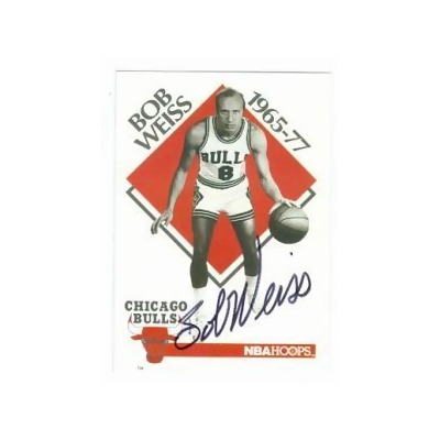 Autograph Warehouse 64824 Bob Weiss Autographed Basketball Card Chicago Bulls 1990 Nba Hoops No. 346 