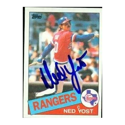 Autograph Warehouse 49186 Ned Yost Autographed Baseball Card Texas Rangers 1985 Topps No .777 