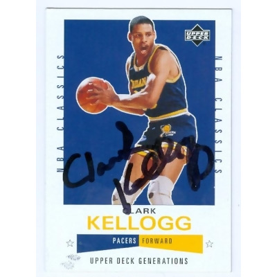 Autograph Warehouse 45015 Clark Kellogg Autographed Basketball Card Indiana Pacers 2004 Upper Deck Nba Classics No .179 