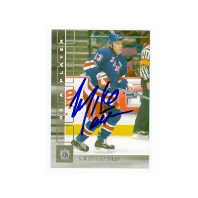 Autograph Warehouse 61591 Mike Mottau Autographed Hockey Card New York Rangers 2001 Nhl Be A Player No. 57 