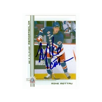 Autograph Warehouse 61606 Mike Mottau Autographed Hockey Card New York Rangers 2000 Nhl Be A Player No. 483 