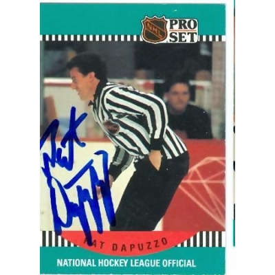 Autograph Warehouse 28650 Pat Dapuzzo Autographed Hockey Card Nhl Referee 