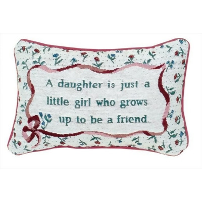 Manual Woodworkers and Weavers TWDAUG Daughter Tapestry Pillow Sentimental Filled With Recycled Fibers 12.5 X 8.5 in. Poly Blend 