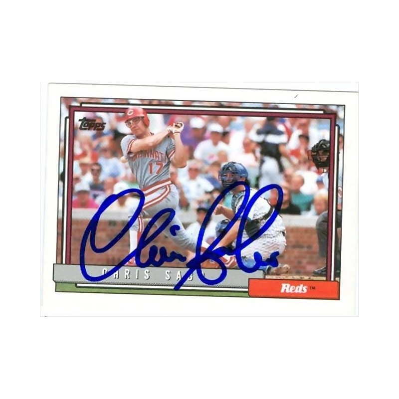 Chris Sabo autographed baseball card (Cincinnati Reds) 1992 Topps #485
